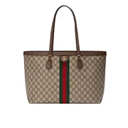 Gucci Ophidia Large Tote Bag Beige And Dark Brown Gg Supreme 38Cm