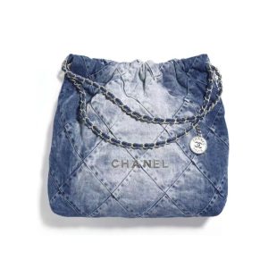 Chanel 22 Handbag Washed Denim